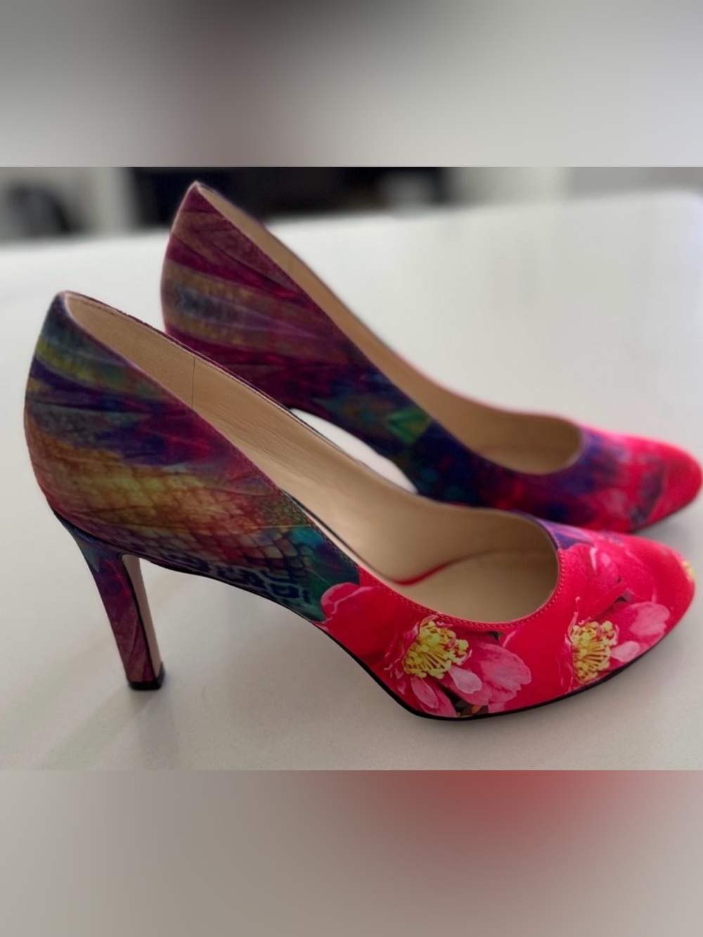 Nine West Colorful Pink & Purple Pointed-Toe Pumps